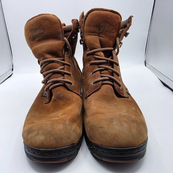Justin Mens Size 9 D Brown Work Boots Waterproof Outdoors Casual Walking - Picture 2 of 13